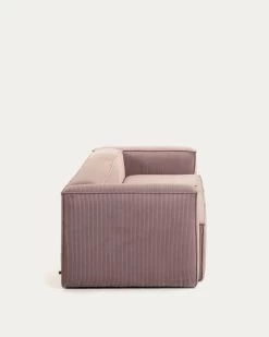 Blok 3 Seater Sofa In Pink Wide Seam Corduroy 240 Cm | Kave Home -Quality Furniture Store S570LN24 1V03