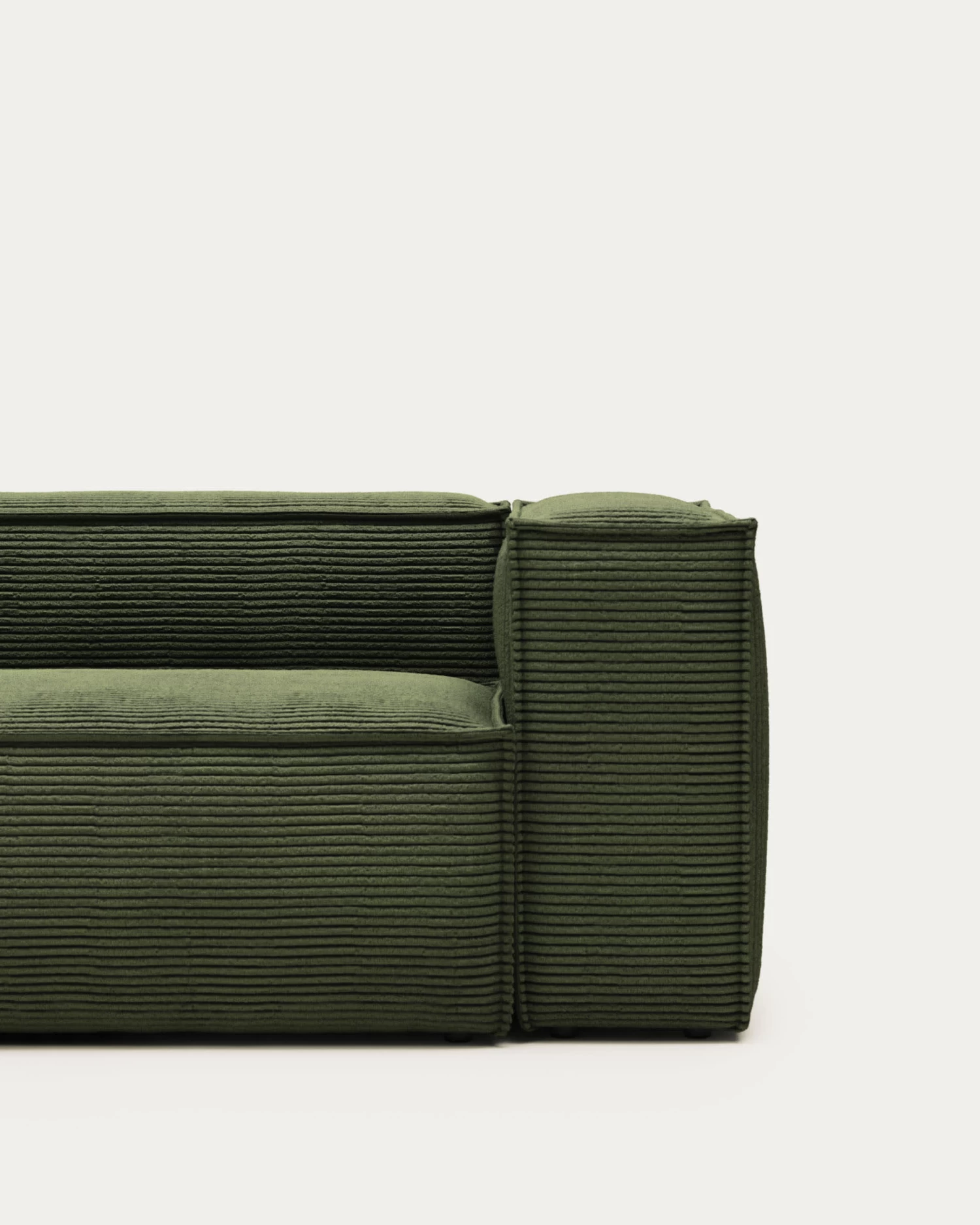 Blok 2 Seater Sofa In Green Wide Seam Corduroy 210 Cm | Kave Home 5 Blok 2 Seater Sofa In Green Wide Seam Corduroy 210 Cm | Kave Home - Image 3
