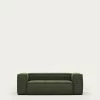 Blok 2 Seater Sofa In Green Wide Seam Corduroy 210 Cm | Kave Home