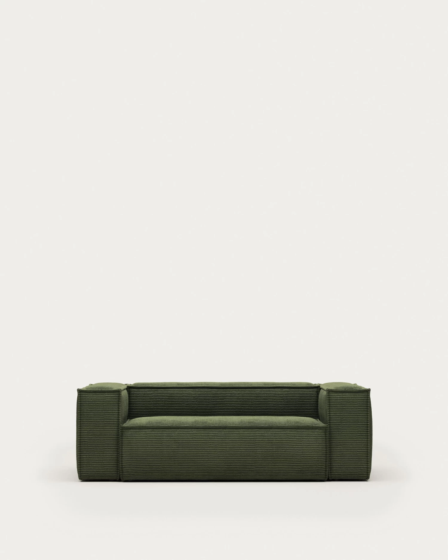 Blok 2 Seater Sofa In Green Wide Seam Corduroy 210 Cm | Kave Home 3 Blok 2 Seater Sofa In Green Wide Seam Corduroy 210 Cm | Kave Home