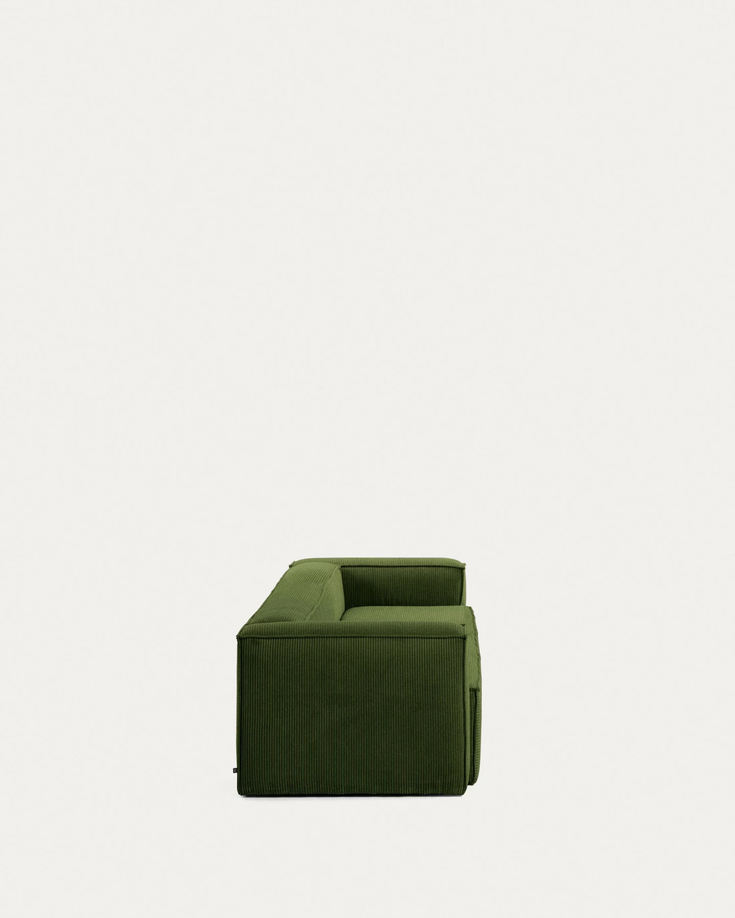 Blok 2 Seater Sofa In Green Wide Seam Corduroy 210 Cm | Kave Home 9 Blok 2 Seater Sofa In Green Wide Seam Corduroy 210 Cm | Kave Home - Image 7