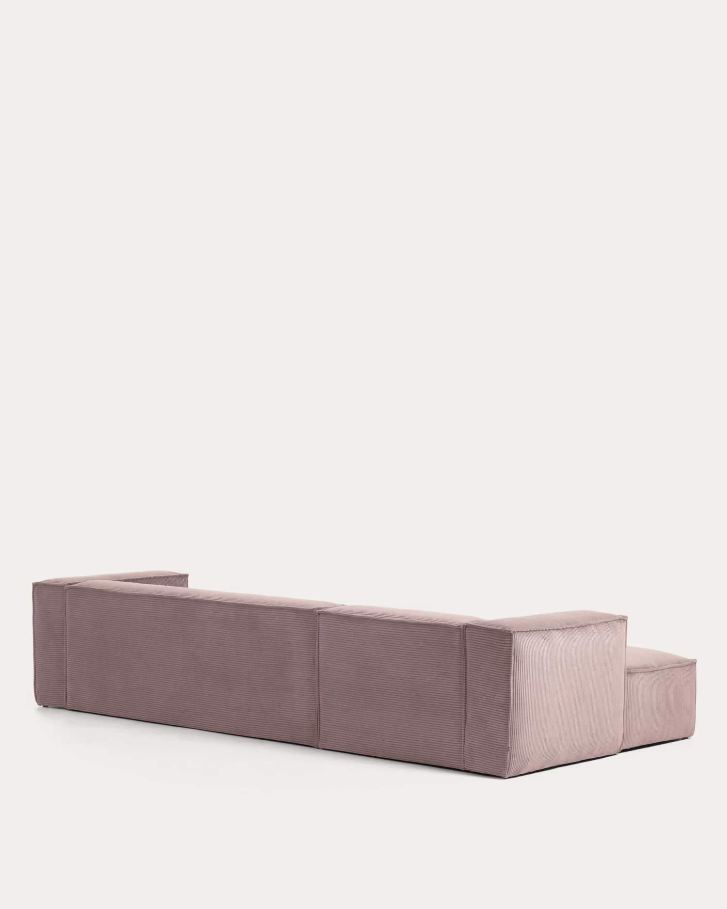 Blok 4 Seater Sofa With Left Side Chaise Longue In Pink Wide Seam Corduroy 330 Cm | Kave Home 10 Blok 4 Seater Sofa With Left Side Chaise Longue In Pink Wide Seam Corduroy 330 Cm | Kave Home - Image 8