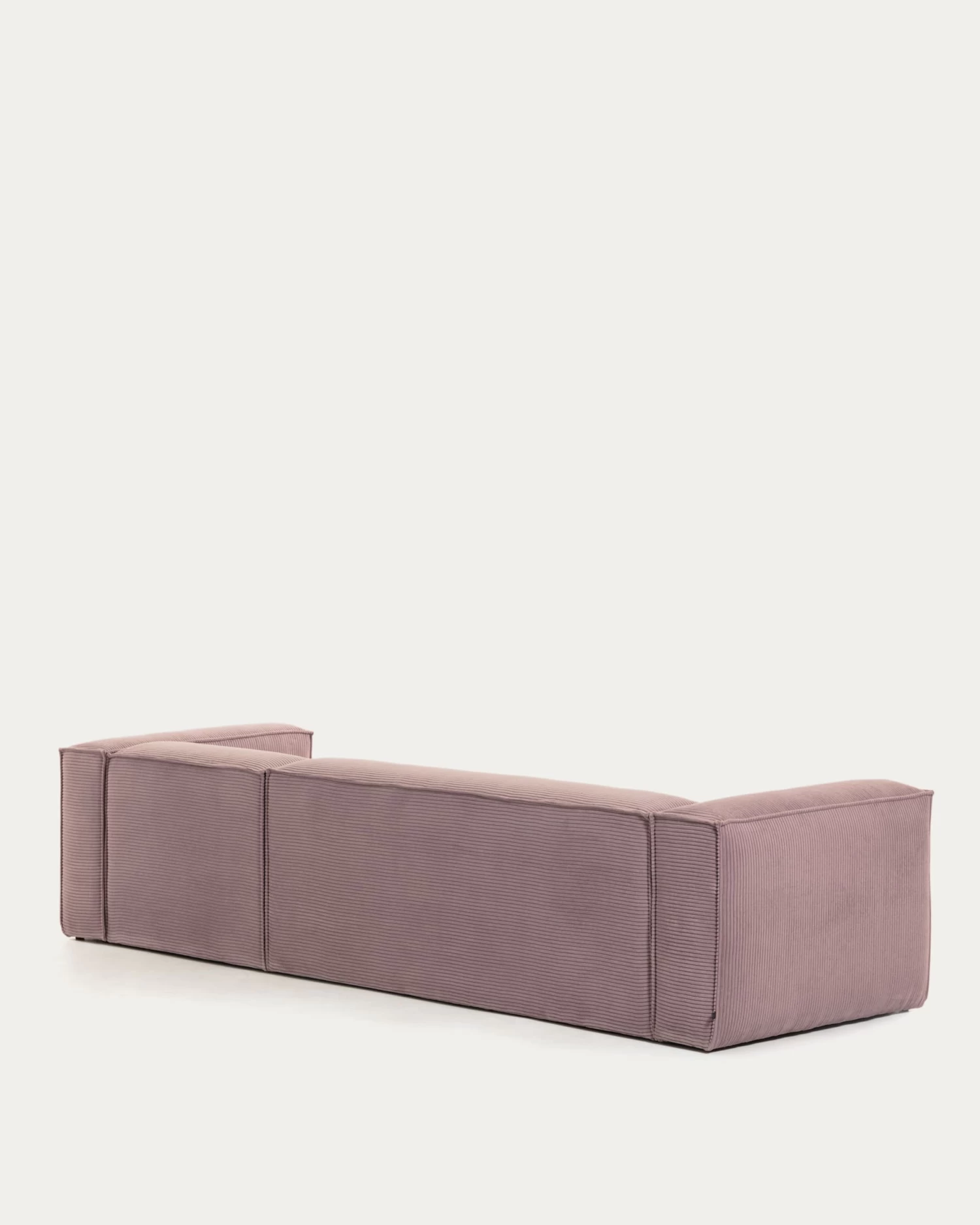 Blok 4 Seater Sofa With Right Side Chaise Longue In Pink Wide Seam Corduroy 330 Cm | Kave Home 10 Blok 4 Seater Sofa With Right Side Chaise Longue In Pink Wide Seam Corduroy 330 Cm | Kave Home - Image 8