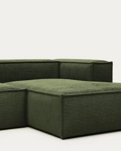 Blok 2 Seater Sofa With Right Side Chaise Longue In Green Wide Seam Corduroy 240 Cm | Kave Home 14 Blok 2 Seater Sofa With Right Side Chaise Longue In Green Wide Seam Corduroy 240 Cm | Kave Home -Quality Furniture Store S574LN19 1D01