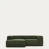Blok 2 Seater Sofa With Left Side Chaise Longue In Green Wide Seam Corduroy 240 Cm | Kave Home 1 Blok 2 Seater Sofa With Left Side Chaise Longue In Green Wide Seam Corduroy 240 Cm | Kave Home -Quality Furniture Store S575LN19 1V01
