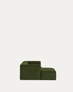 Blok 2 Seater Sofa With Left Side Chaise Longue In Green Wide Seam Corduroy 240 Cm | Kave Home 18 Blok 2 Seater Sofa With Left Side Chaise Longue In Green Wide Seam Corduroy 240 Cm | Kave Home -Quality Furniture Store S575LN19 1V03