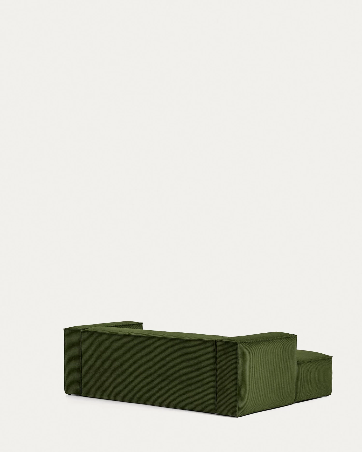 Blok 2 Seater Sofa With Left Side Chaise Longue In Green Wide Seam Corduroy 240 Cm | Kave Home 10 Blok 2 Seater Sofa With Left Side Chaise Longue In Green Wide Seam Corduroy 240 Cm | Kave Home - Image 8