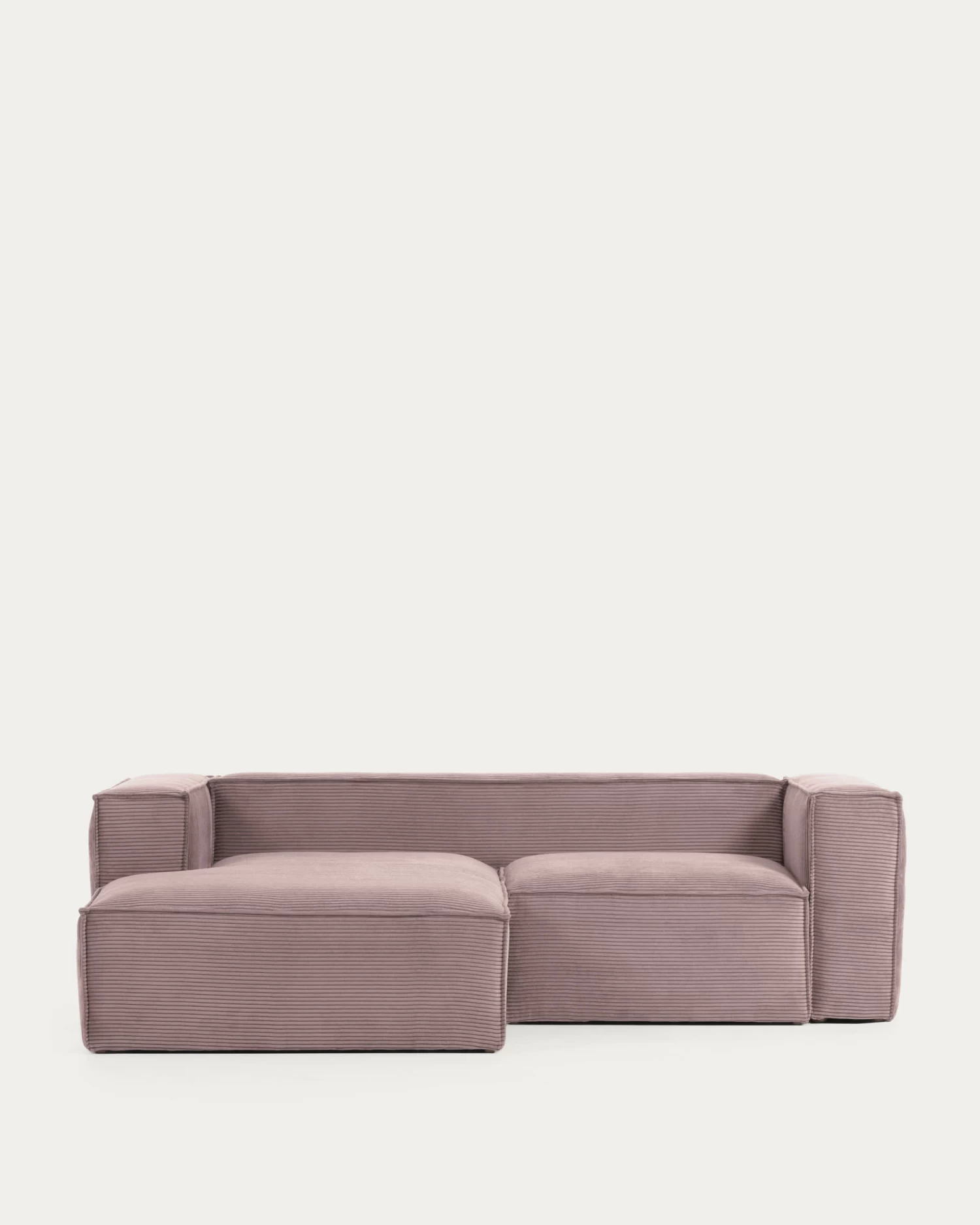 Blok 2 Seater Sofa With Left Side Chaise Longue In Pink Wide Seam Corduroy 240 Cm | Kave Home 7 Blok 2 Seater Sofa With Left Side Chaise Longue In Pink Wide Seam Corduroy 240 Cm | Kave Home - Image 5