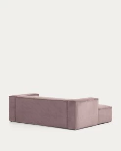 Blok 2 Seater Sofa With Left Side Chaise Longue In Pink Wide Seam Corduroy 240 Cm | Kave Home 19 Blok 2 Seater Sofa With Left Side Chaise Longue In Pink Wide Seam Corduroy 240 Cm | Kave Home -Quality Furniture Store S575LN24 1V04