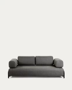 Module 3 Seaters Compo Dark Grey 232 Cm | Kave Home -Quality Furniture Store S583BB02 1V02