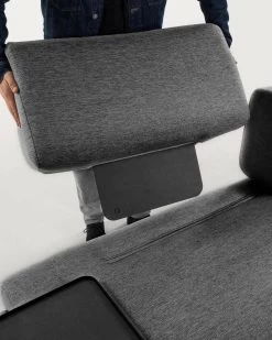 Compo 3 Seater Sofa With Large Tray In Dark Grey 252 Cm | Kave Home -Quality Furniture Store S587BB02 1D03