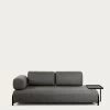 Compo 3 Seater Sofa With Large Tray In Dark Grey 252 Cm | Kave Home 2 Compo 3 Seater Sofa With Large Tray In Dark Grey 252 Cm | Kave Home -Quality Furniture Store S587BB02 1V01