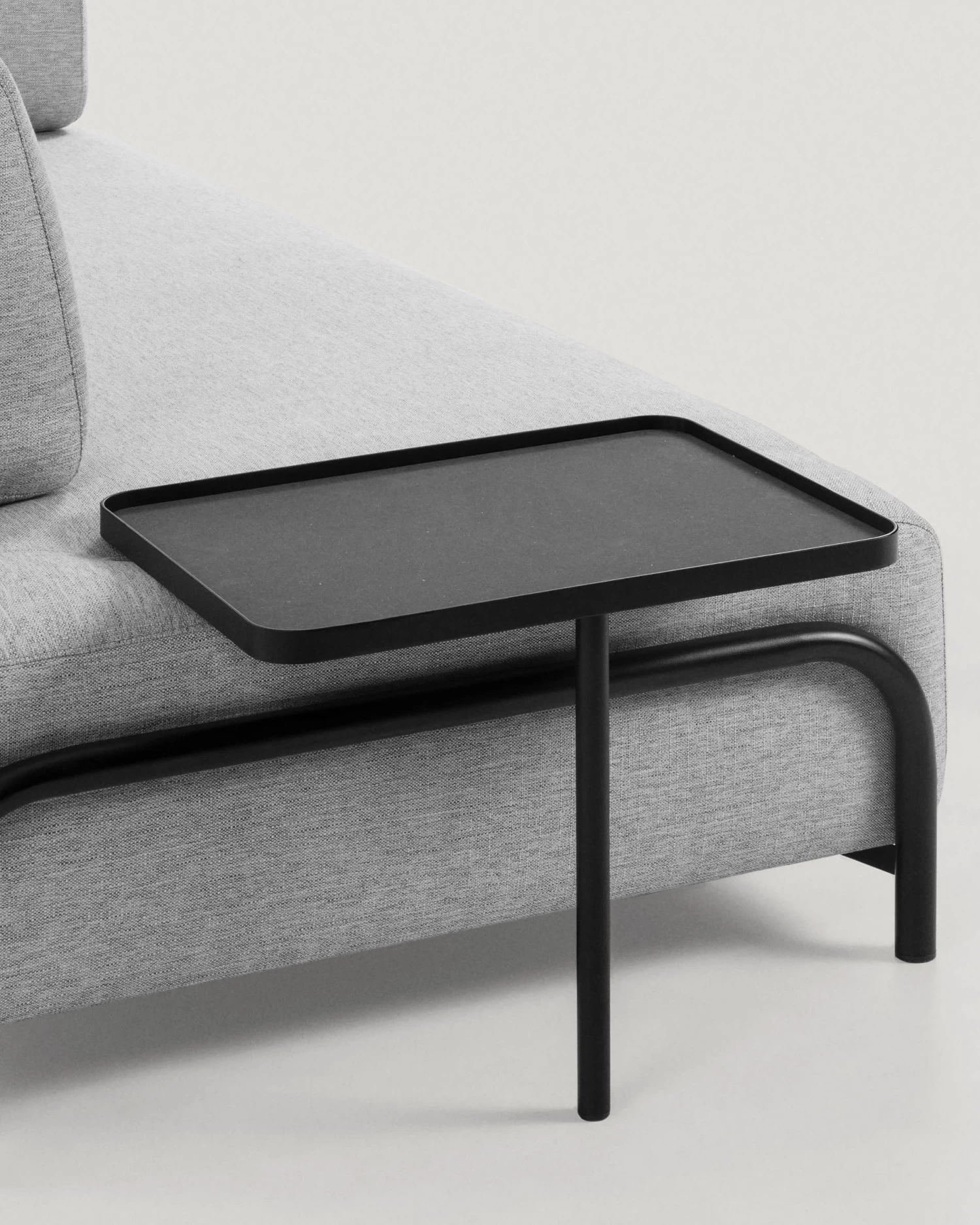 Compo 3 Seater Sofa With Large Tray In Light Grey 252 Cm | Kave Home 5 Compo 3 Seater Sofa With Large Tray In Light Grey 252 Cm | Kave Home - Image 3