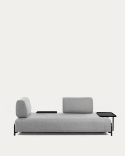 Compo 3 Seater Sofa With Large Tray In Light Grey 252 Cm | Kave Home 15 Compo 3 Seater Sofa With Large Tray In Light Grey 252 Cm | Kave Home -Quality Furniture Store S587BB14 1V03