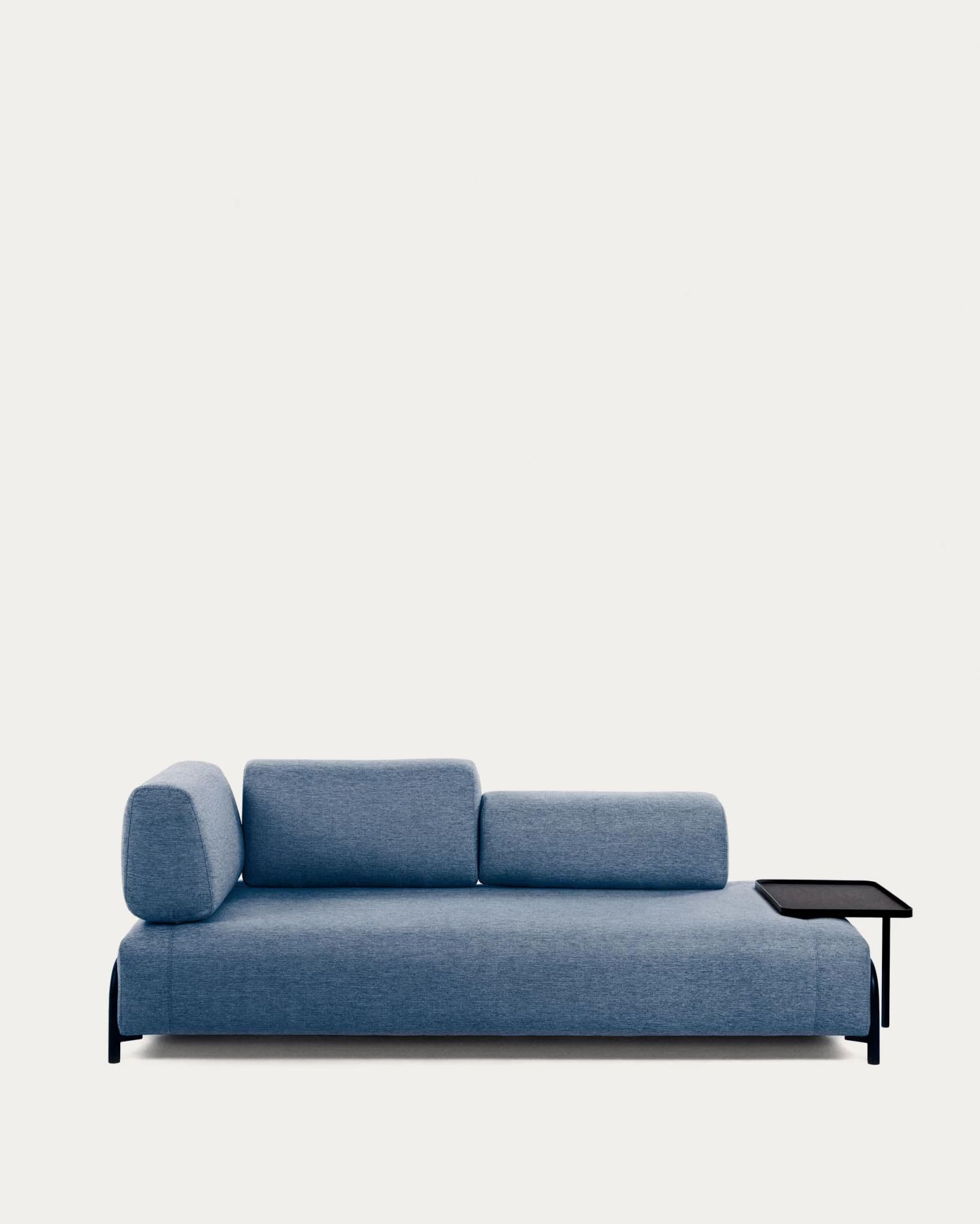 Compo 3 Seater Sofa With Large Tray In Blue 252 Cm | Kave Home 7 Compo 3 Seater Sofa With Large Tray In Blue 252 Cm | Kave Home - Image 5