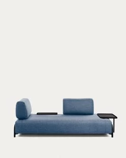 Compo 3 Seater Sofa With Large Tray In Blue 252 Cm | Kave Home 15 Compo 3 Seater Sofa With Large Tray In Blue 252 Cm | Kave Home -Quality Furniture Store S587BB26 1V03