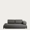 Compo 3 Seater Sofa With Small Tray In Dark Grey 232 Cm | Kave Home -Quality Furniture Store S588BB02 1V01