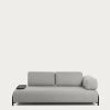 Compo 3 Seater Sofa With Small Tray In Light Grey 232 Cm | Kave Home -Quality Furniture Store S588BB14 1V01