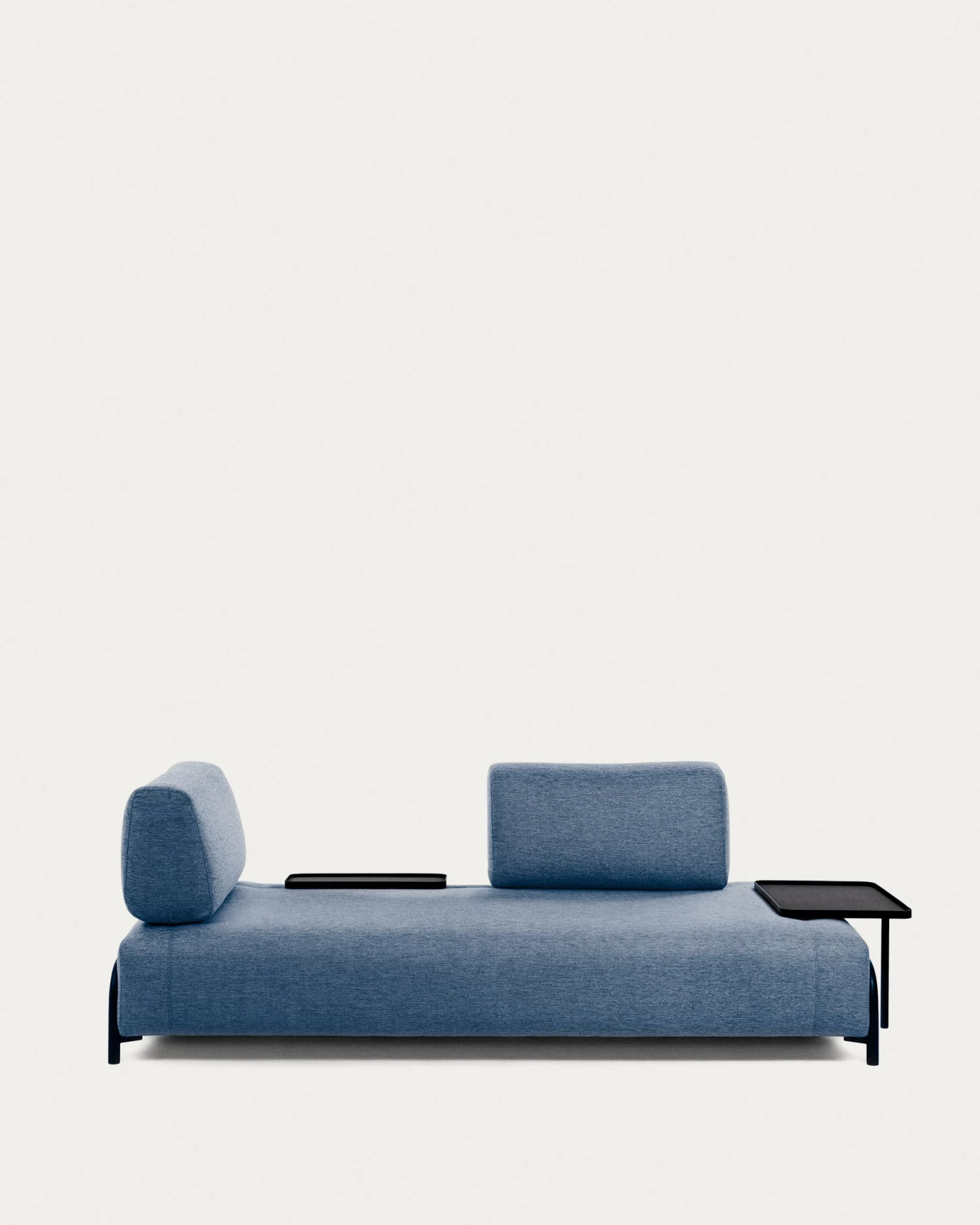 Compo 3-seater Sofa In Blue With Small Tray 232 Cm | Kave Home 8 Compo 3-seater Sofa In Blue With Small Tray 232 Cm | Kave Home - Image 6
