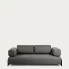 Compo 3 Seater Sofa In Dark Grey 232 Cm | Kave Home