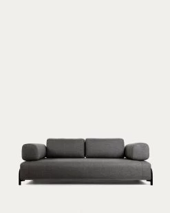 Compo 3 Seater Sofa In Dark Grey 232 Cm | Kave Home 19 Compo 3 Seater Sofa In Dark Grey 232 Cm | Kave Home -Quality Furniture Store S589BB02 1V04