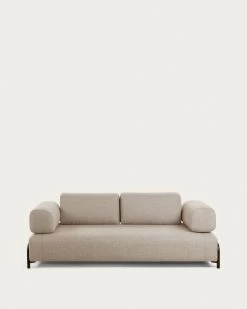 Compo 3 Seater Sofa In Beige, 232 Cm