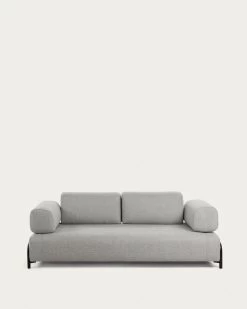 Compo 3 Seater Sofa In Light Grey 232 Cm | Kave Home