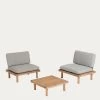 Viridis 2 Armchairs And 1 Table Set FSC 100% | Kave Home