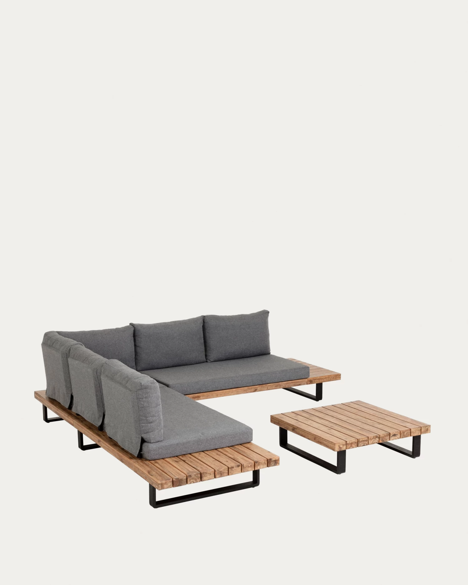 Zalika 5-seater Corner Sofa And Solid Acacia Coffee Table Set (100% FSC) | Kave Home 10 Zalika 5-seater Corner Sofa And Solid Acacia Coffee Table Set (100% FSC) | Kave Home - Image 8