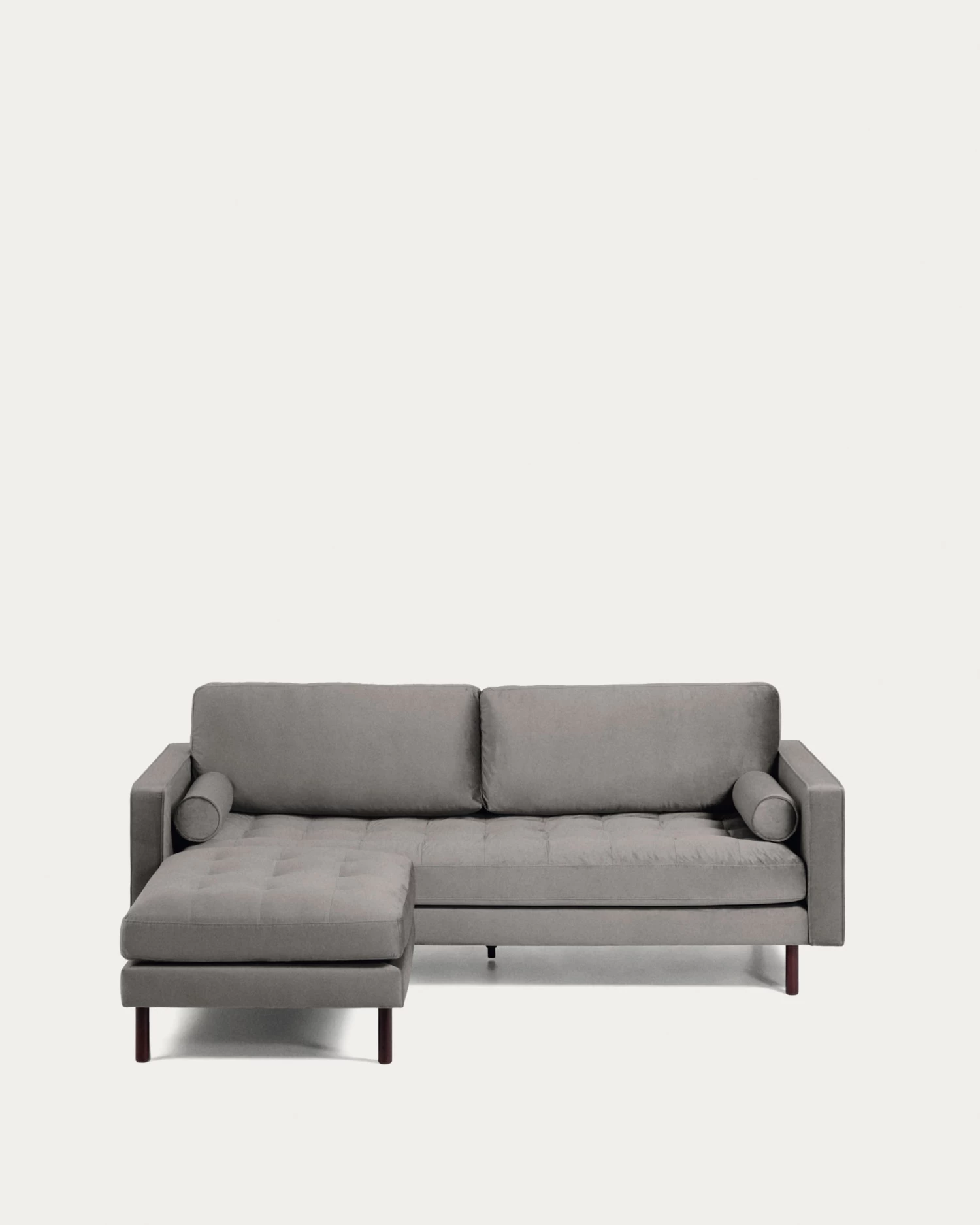 Debra 3 Seater Sofa With Footrest In Grey Velvet 222 Cm | Kave Home 7 Debra 3 Seater Sofa With Footrest In Grey Velvet 222 Cm | Kave Home - Image 5