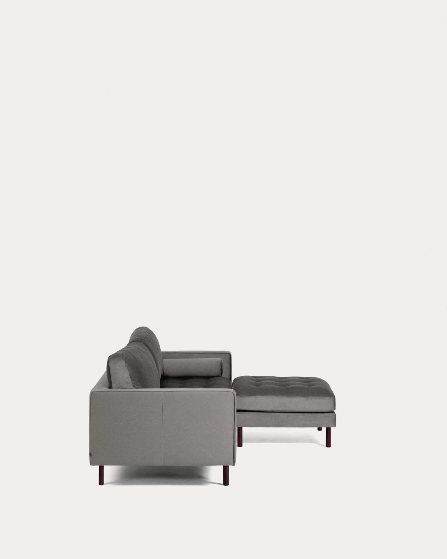 Debra 3 Seater Sofa With Footrest In Grey Velvet 222 Cm | Kave Home 10 Debra 3 Seater Sofa With Footrest In Grey Velvet 222 Cm | Kave Home - Image 8