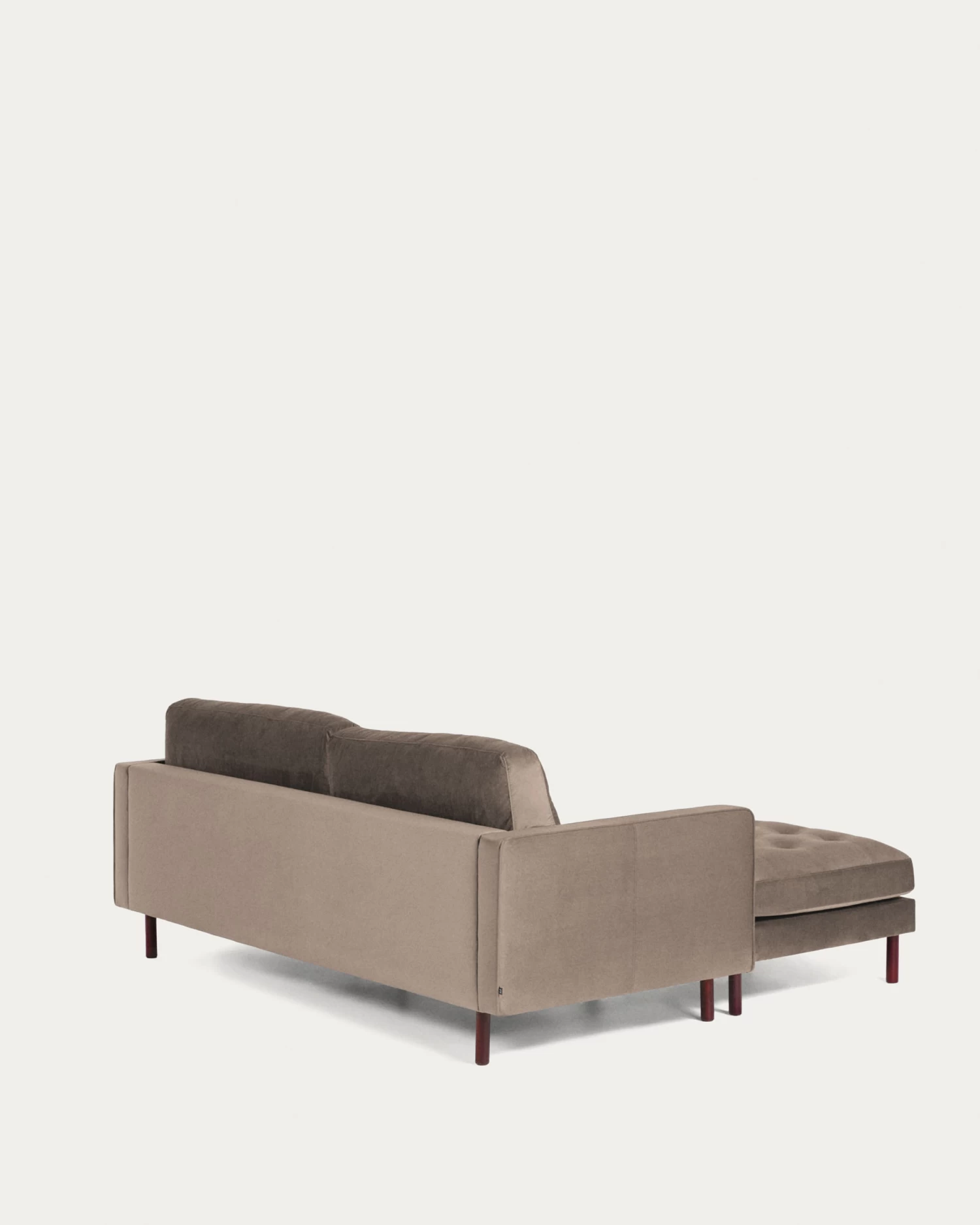 Debra 3 Seater Sofa With Footrest In Taupe Velvet 222 Cm | Kave Home 11 Debra 3 Seater Sofa With Footrest In Taupe Velvet 222 Cm | Kave Home - Image 9
