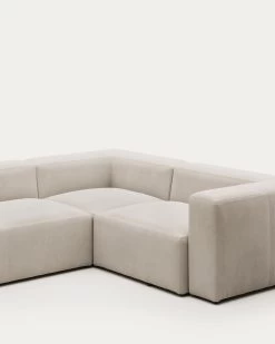 Blok 4 Seater Corner Sofa In Beige 320 X 230 Cm / 230 X 320 Cm | Kave Home -Quality Furniture Store S683GR39 1D01