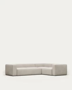 Blok 4 Seater Corner Sofa In Beige 320 X 230 Cm / 230 X 320 Cm | Kave Home