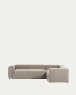 Blok 4 Seater Corner Sofa In Beige 320 X 230 Cm / 230 X 320 Cm | Kave Home -Quality Furniture Store S683GR39 1V02