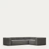 Blok 4 Seater Corner Sofa In Grey Corduroy 320 X 230 Cm / 230 X 320 Cm | Kave Home