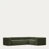 Blok 4 Seater Corner Sofa In Green Corduroy 320 X 230 Cm / 230 X 320 Cm | Kave Home 2 Blok 4 Seater Corner Sofa In Green Corduroy 320 X 230 Cm / 230 X 320 Cm | Kave Home -Quality Furniture Store S683LN19 1V01
