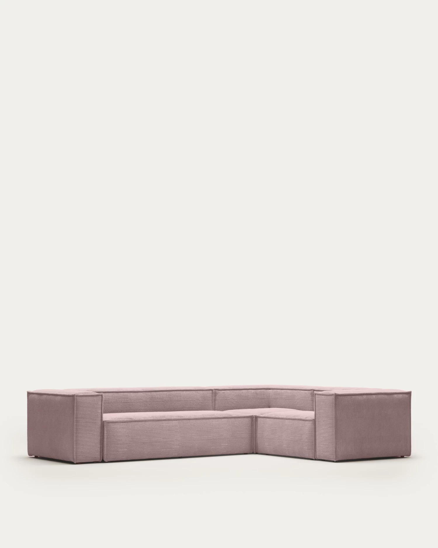 Blok 4 Seater Corner Sofa In Pink Wide Seam Corduroy 320 X 230 Cm / 230 X 320 Cm | Kave Home 3 Blok 4 Seater Corner Sofa In Pink Wide Seam Corduroy 320 X 230 Cm / 230 X 320 Cm | Kave Home