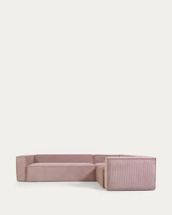 Blok 4 Seater Corner Sofa In Pink Wide Seam Corduroy 320 X 230 Cm / 230 X 320 Cm | Kave Home 13 Blok 4 Seater Corner Sofa In Pink Wide Seam Corduroy 320 X 230 Cm / 230 X 320 Cm | Kave Home -Quality Furniture Store S683LN24 1V02
