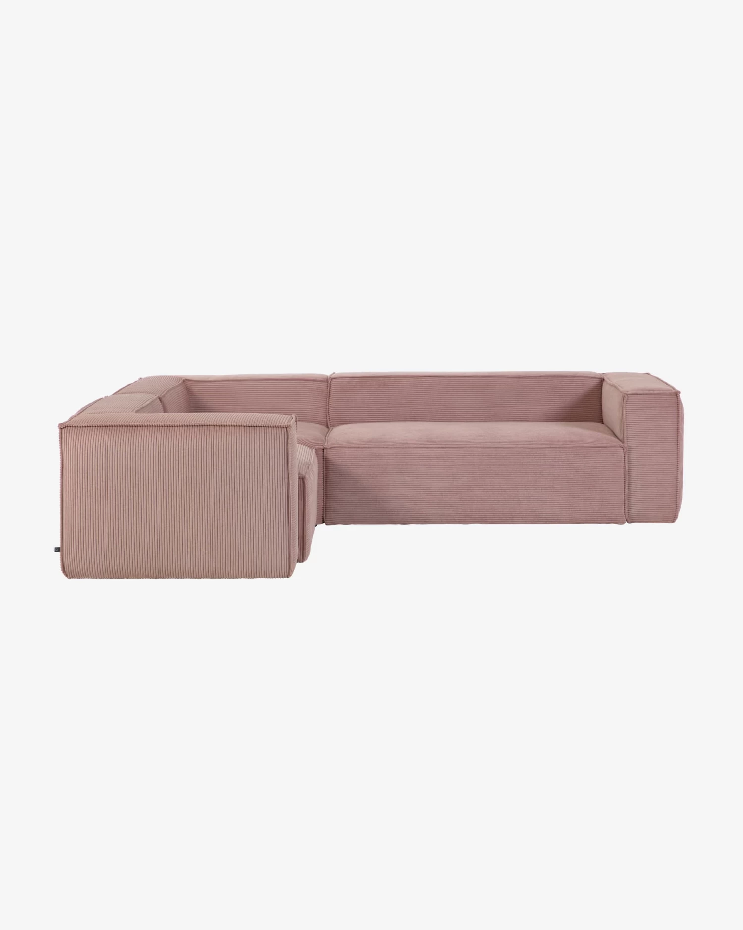 Blok 4 Seater Corner Sofa In Pink Wide Seam Corduroy 320 X 230 Cm / 230 X 320 Cm | Kave Home 8 Blok 4 Seater Corner Sofa In Pink Wide Seam Corduroy 320 X 230 Cm / 230 X 320 Cm | Kave Home - Image 6