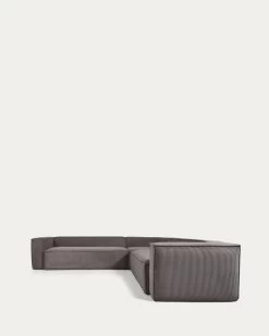 Blok 6 Seater Corner Sofa In Grey Wide Seam Corduroy 320 X 320 Cm | Kave Home 13 Blok 6 Seater Corner Sofa In Grey Wide Seam Corduroy 320 X 320 Cm | Kave Home -Quality Furniture Store S684LN15 1V02