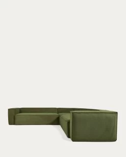 Blok 6 Seater Corner Sofa In Wide Seam Green Corduroy 320 X 320 Cm | Kave Home 16 Blok 6 Seater Corner Sofa In Wide Seam Green Corduroy 320 X 320 Cm | Kave Home -Quality Furniture Store S684LN19 1V02