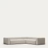 Blok 5 Seater Corner Sofa In Beige, 320 X 290 Cm / 290 X 320 Cm
