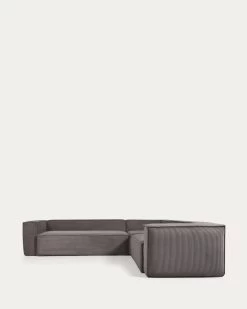 Blok 5 Seater Corner Sofa In Grey Wide Seam Corduroy 320 X 290 / 290 X 320 Cm | Kave Home 14 Blok 5 Seater Corner Sofa In Grey Wide Seam Corduroy 320 X 290 / 290 X 320 Cm | Kave Home -Quality Furniture Store S685LN15 1V02