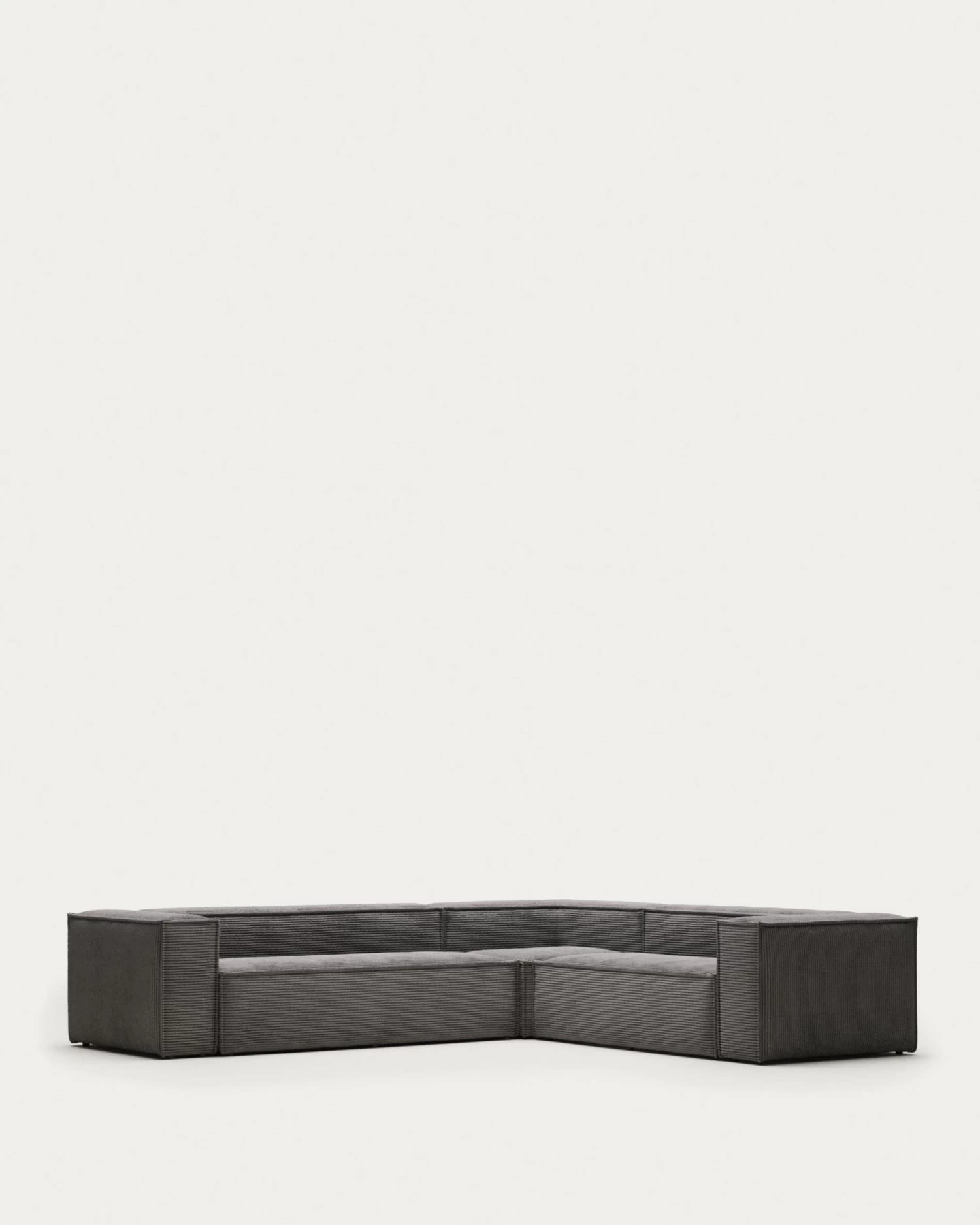 Blok 5 Seater Corner Sofa In Grey Wide Seam Corduroy 320 X 290 / 290 X 320 Cm | Kave Home 9 Blok 5 Seater Corner Sofa In Grey Wide Seam Corduroy 320 X 290 / 290 X 320 Cm | Kave Home - Image 7