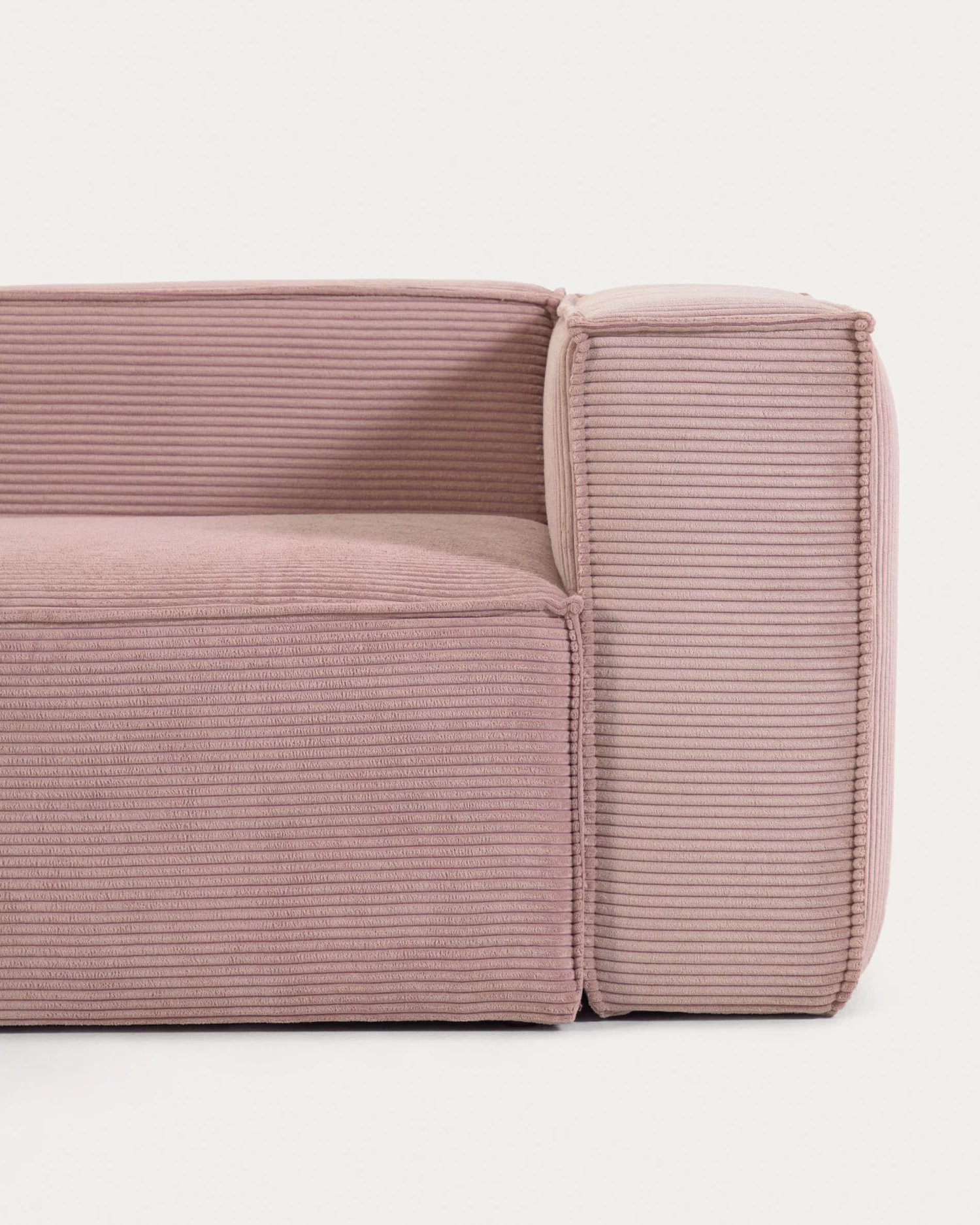 Blok 5 Seater Corner Sofa In Pink Wide Seam Corduroy 320 X 290 / 290 X 320 Cm | Kave Home 6 Blok 5 Seater Corner Sofa In Pink Wide Seam Corduroy 320 X 290 / 290 X 320 Cm | Kave Home - Image 4
