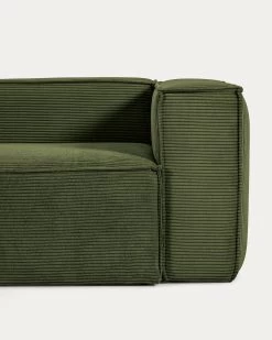 Blok 4 Seater Corner Sofa In Wide Seam Green Corduroy 290 X 290 Cm | Kave Home 15 Blok 4 Seater Corner Sofa In Wide Seam Green Corduroy 290 X 290 Cm | Kave Home -Quality Furniture Store S686LN19 1D02