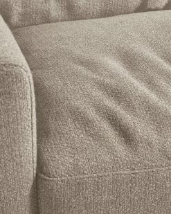 Noa 3 Seater Sofa In Beige With Dark Finish Legs 230 Cm | Kave Home -Quality Furniture Store S707GC12 1D02