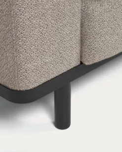 Noa 3 Seater Sofa In Beige With Dark Finish Legs 230 Cm | Kave Home -Quality Furniture Store S707GC12 1D03