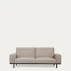 Noa 3 Seater Sofa In Beige With Dark Finish Legs 230 Cm | Kave Home -Quality Furniture Store S707GC12 1V01
